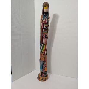Spider Woman Kachina Doll Signed B. Jones Native American Navajo Wood Carving
